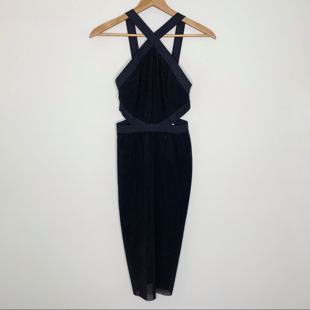 Bec & Bridge Parallel Halter Cutout Mesh Dress - image 4